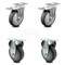 Service Caster 5 Inch Thermoplastic Rubber Swivel Top Plate Caster Lock Brakes 2 Rigid, 2PK SCC-TTL20S514-TPRB-2-R-2 - alternate 1